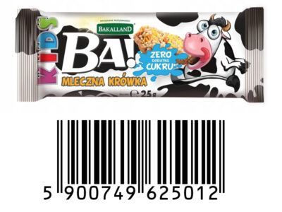 Bakalland KIDS Mleczna Krówka dla dzieci bez cukru 25g