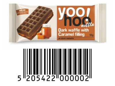 Gofry Yoo Hoo Ciemne ze Słonym Kremem Karmelowym 50g