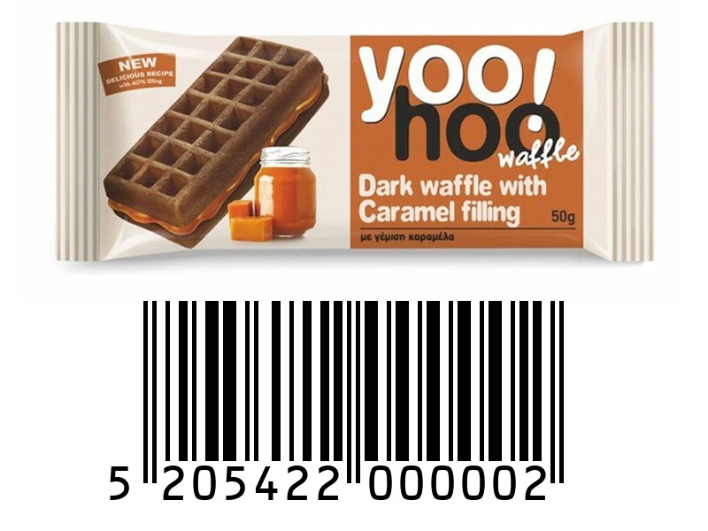 Gofry Yoo Hoo Ciemne ze Słonym Kremem Karmelowym 50g