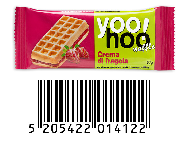 Gofry Yoo Hoo z Nadzieniem Truskawkowym 50g