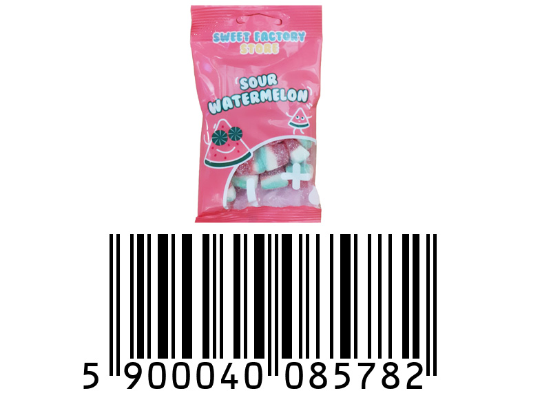 Sweet Factory Store Żelki Sour Watermelon 60g
