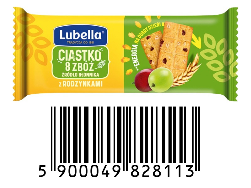 Lubella Ciastka zbożowe z rodzynkami 34g