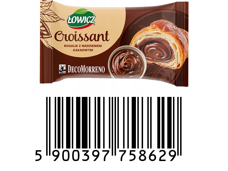 Łowicz & DecoMorreno Rogal z Nadzieniem Kakaowym 60g