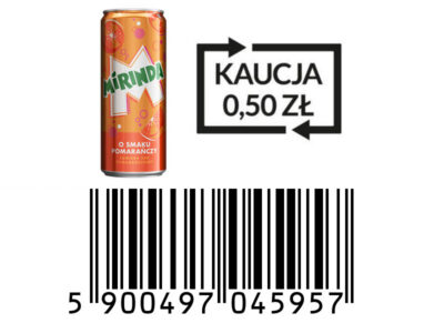 Mirinda Orange puszka 0,33L SLEEK - KAUCJA