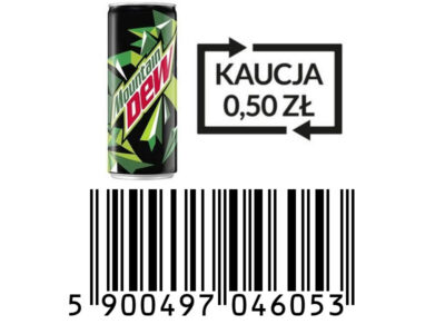 Mountain Dew puszka 0,33L SLEEK - KAUCJA