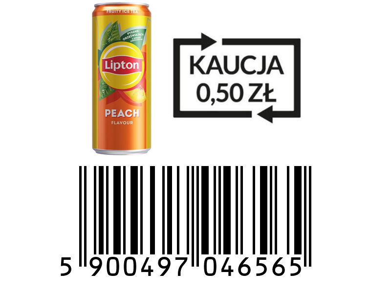 Lipton Brzoskwiniowa puszka 0,33L SLEEK - KAUCJA