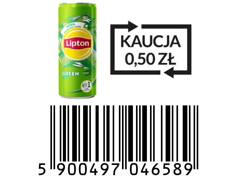 Lipton Green puszka 0,33L SLEEK - KAUCJA