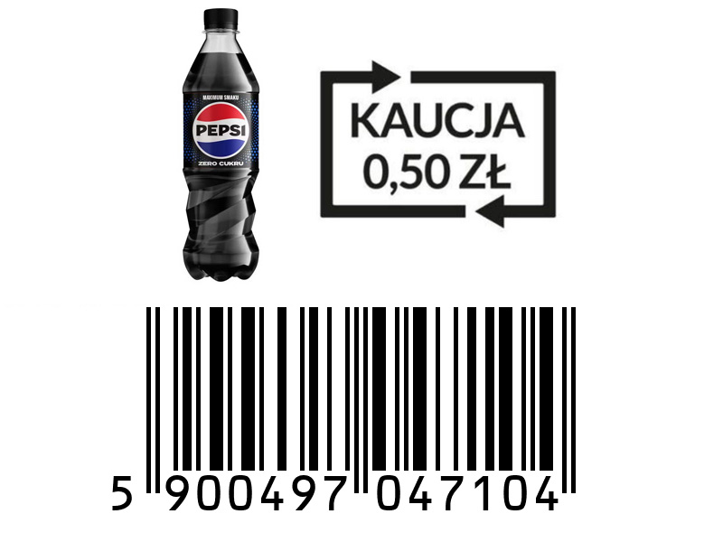 Pepsi Zero PET 0,5L - KAUCJA