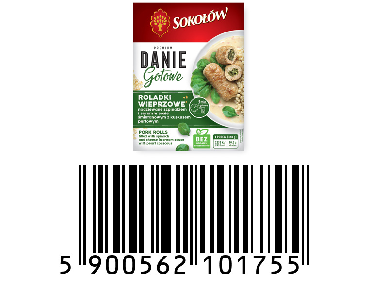 Sokołów Roladki Wieprzowe ze Szpinakiem w Sosie Śmietanowym 360g