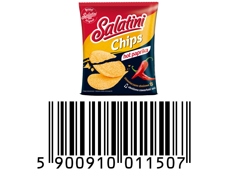 Salatini Chips Hot Papryka 25g