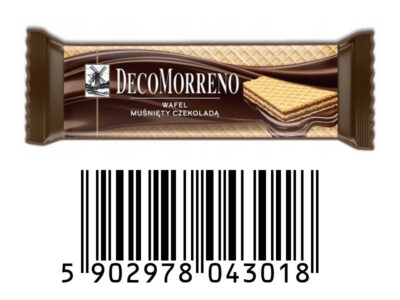 DecoMorreno Wafelek Jednostronnie Muśnięty Czekoladą 23g